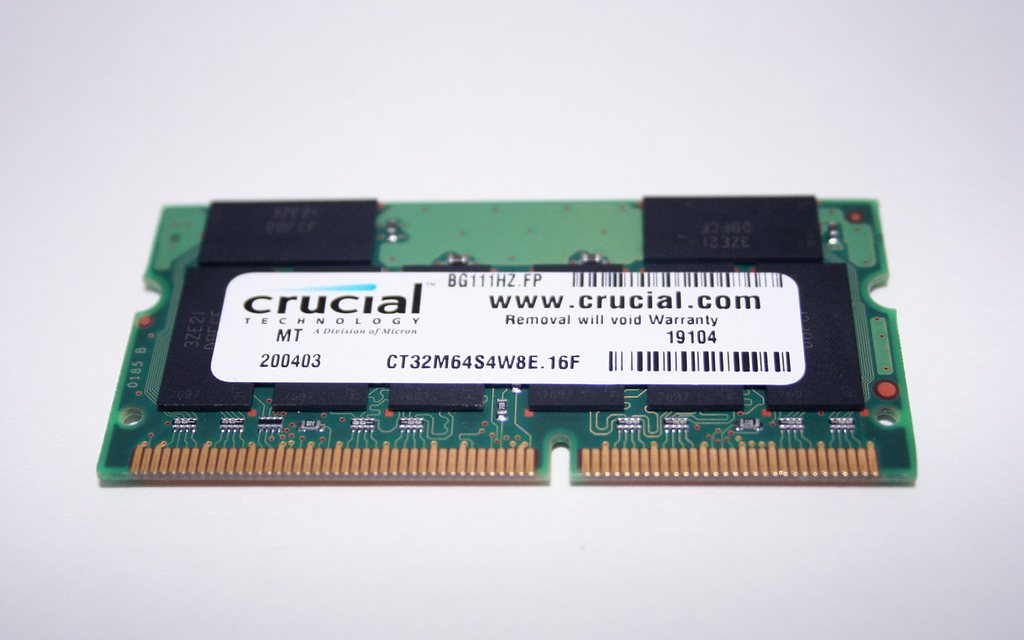 Physical memory modules of the kind virtual RAM only imitates.