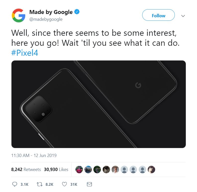 Google Just Confirmed the Pixel 4 Design